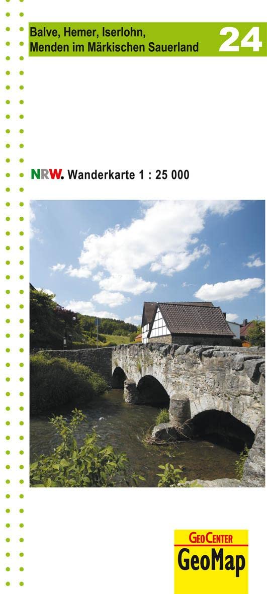 Balve, Hemer, Iserlohn, Menden im Märkischen Sauerland Blatt 24, topographische Wanderkarte NRW: 1:25.000 (Geo Map) Leisure, Home & Garden