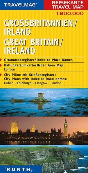 KUNTH Reisekarte Grossbritannien - Irland 1 : 800 000 Leisure, Home & Garden