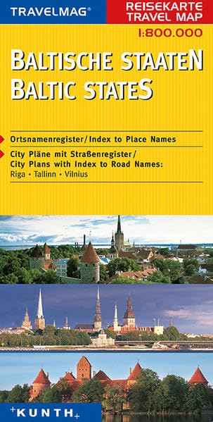 KUNTH Reisekarte Baltische Staaten 1 : 800 000 Leisure, Home & Garden