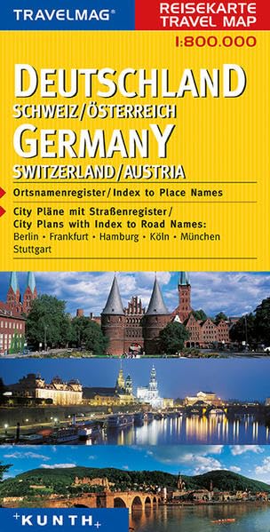 KUNTH Reisekarte Deutschland - Schweiz - Österreich  1 : 800 000 Leisure, Home & Garden