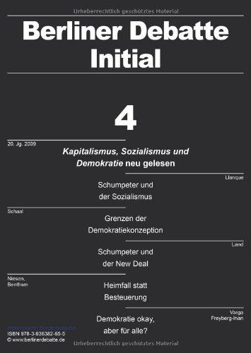 Kapitalismus, Sozialismus und Demokratie neu gelesen Social Sciences