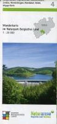Wanderkarte Bergneustadt, Engelskirchen, Gummersbach, Lindlar, Meinerzhagen, Reichshof, Wiehl, Wipperfürth. 1:25.000 mit Wanderwegen: Wanderkarte im Naturpark Bergisches Land - Blatt 4 Leisure, Home & Garden