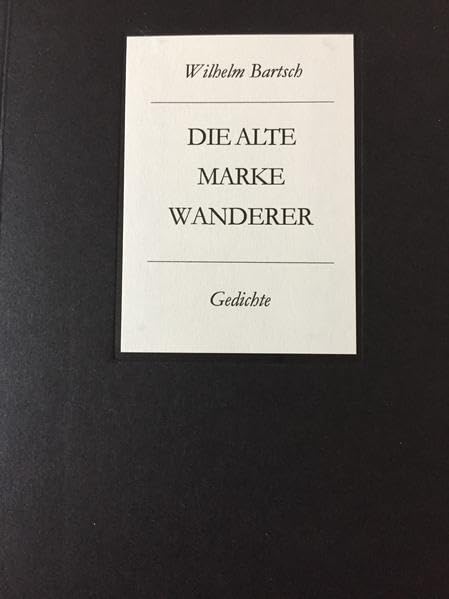 Die alte Marke Wanderer: Gedichte - Edition ORNAMENT Poetry