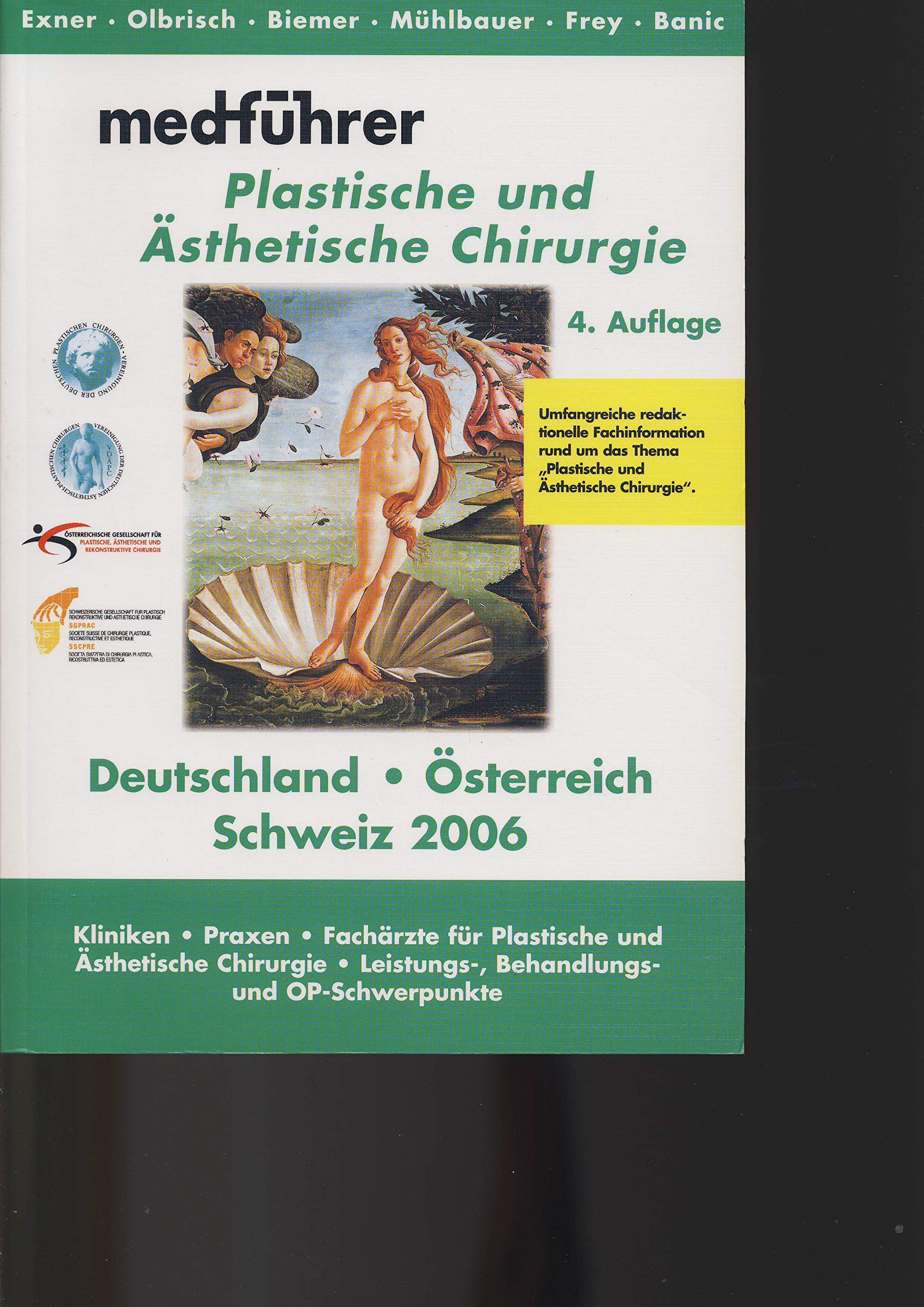Medführer Plastische und Ästhetische Chirurgie, Deutschland, Österreich, Schweiz 2006 Medicine