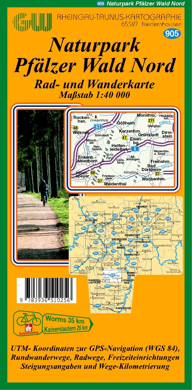 905 Naturpark Pfälzer Wald Nord: Rad- und Wanderkarte 1:40000 Contemporary literature Books