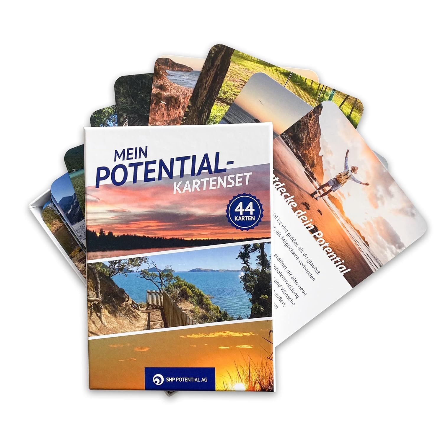 MEIN POTENTIAL-Kartenset: 44 Impulskarten die DEIN LEBEN VERÄNDERN: Glück, Erfolg, Liebe, Sinn, Selbstbewusstsein, Motivation, Achtsamkeit, Zeit, ... auch als Geschenk: Entdecke Dein Potential Leisure & Fun