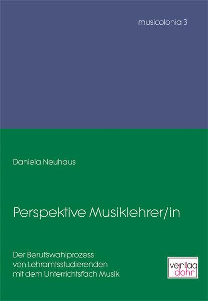 Perspektive Musiklehrer/in: Der Berufswahlprozess von Lehramtsstudierenden mit dem Unterrichtsfach Musik (musicolonia) Business, Finance & Career