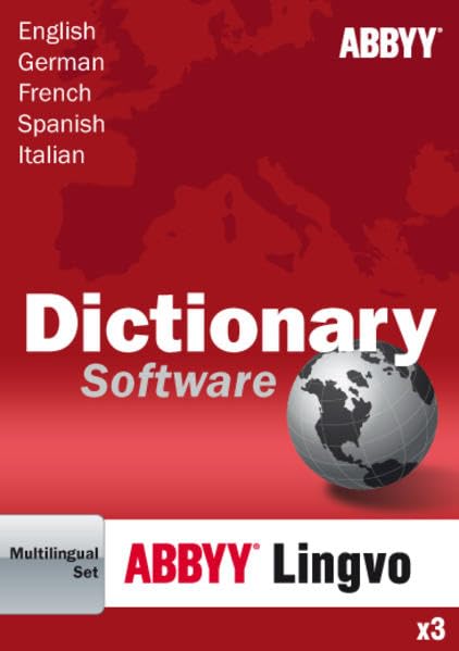 ABBYY Lingvo x3 Deutsch Englisch Französisch Spanisch Italienisch Dictionary Software KO Computer Science