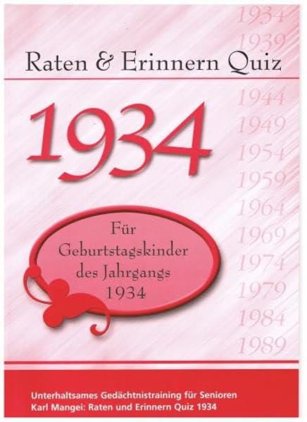 Raten & Erinnern Quiz 1934 book