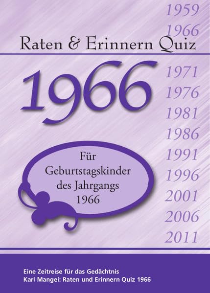 Product Image: Raten und Erinnern Quiz 1966