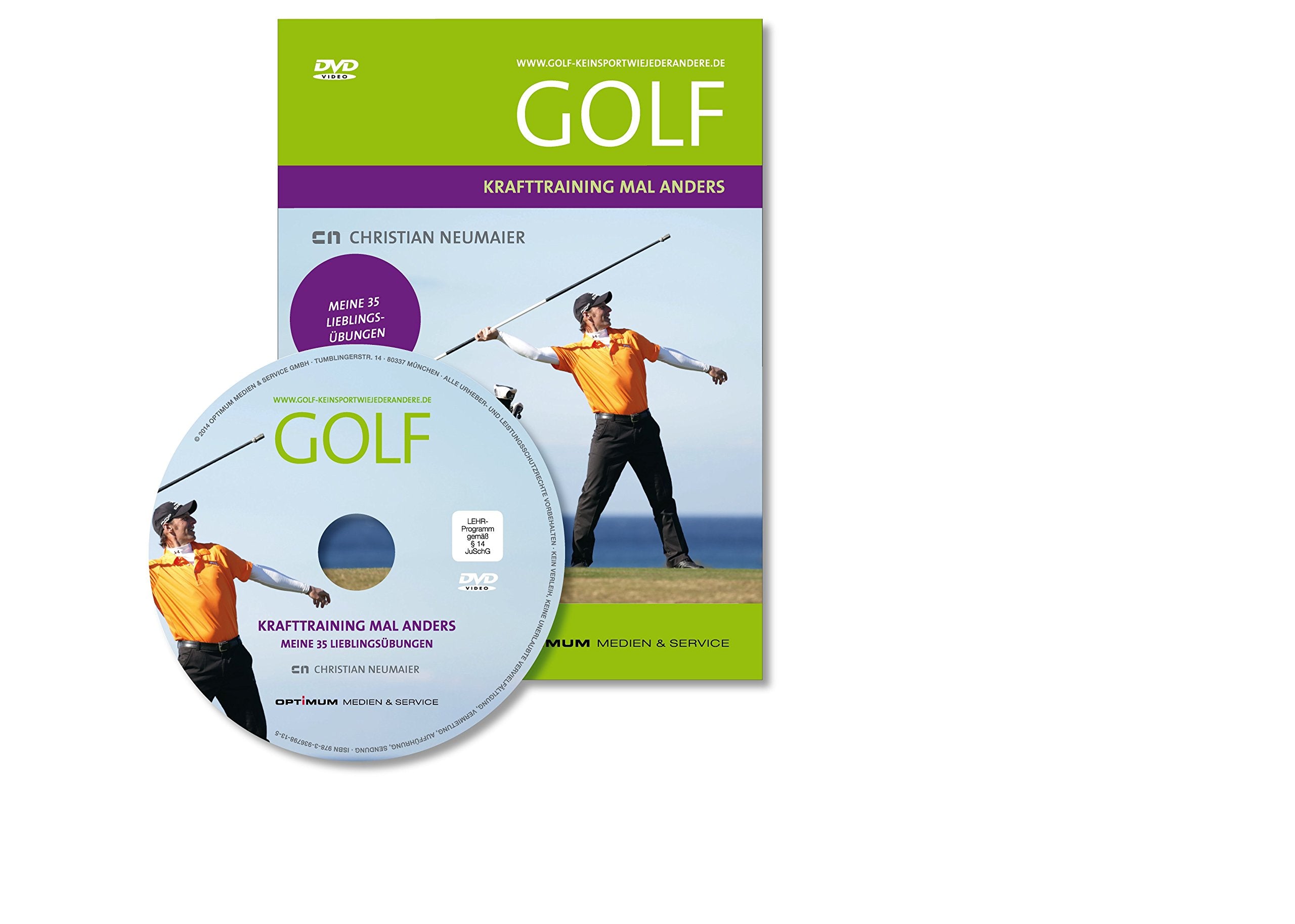 GOLF - KRAFTTRAINING MAL ANDERS: MEINE 35 LIEBLINGSÜBUNGEN DVD mit Trainingskarte Films