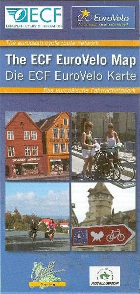 EuroVelo MAP ECF The european cycle route network / Das europäische Fahrradnetzwerk: 12 EuroVelo-Routen. 1:4000000: Das europäische Fahrradnetzwerk. ... European Cyclists' Federation (Fahrradkarte) Leisure, Home & Garden
