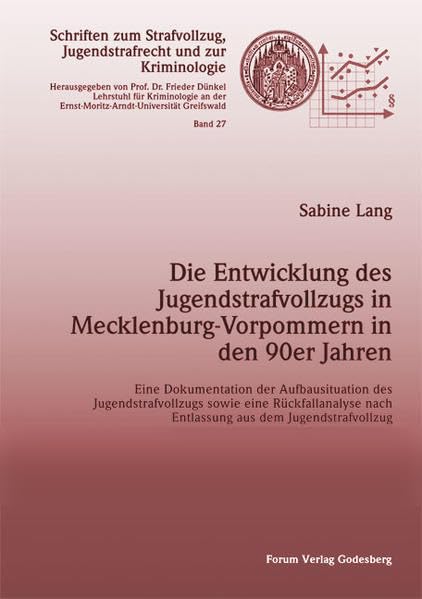 Die Entwicklung des Jugendstrafvollzugs in Mecklenburg-Vorpommern in den 90er Jahren: Eine Dokumentation der Aufbausituation des Jugendstrafvollzugs ... Jugendstrafrecht und zur Kriminologie) Law