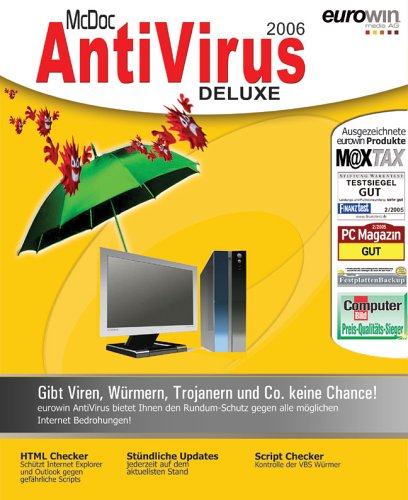McDoc AntiVirus 2006 Deluxe, CD-ROM: Gibt Viren, Würmern, Trojanern und Co. keine Chance!. Für Windows 98SE/ME/2000/XP Other software
