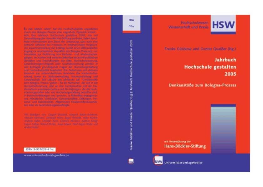 Jahrbuch Hochschule gestalten 2005: Denkanstöße zum Bologna-Prozess Foreign Languages ​​& Dictionaries