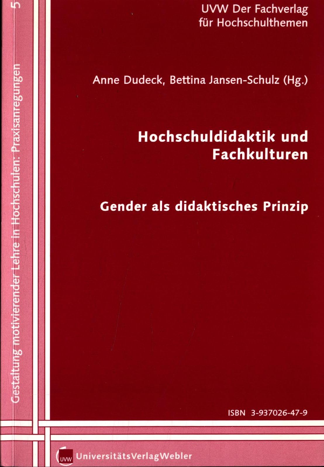 Hochschuldidaktik und Fachkulturen: Gender als didaktisches Prinzip book