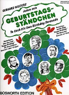 Jedem Sein Geburtstagsstandchen. Variationen über das Lied Happy Birthday für Blockflöten-Quartett oder -Gruppe: Variationen üBer Happy Birthday für ... - Variations on Happy Birthday Sheet Music