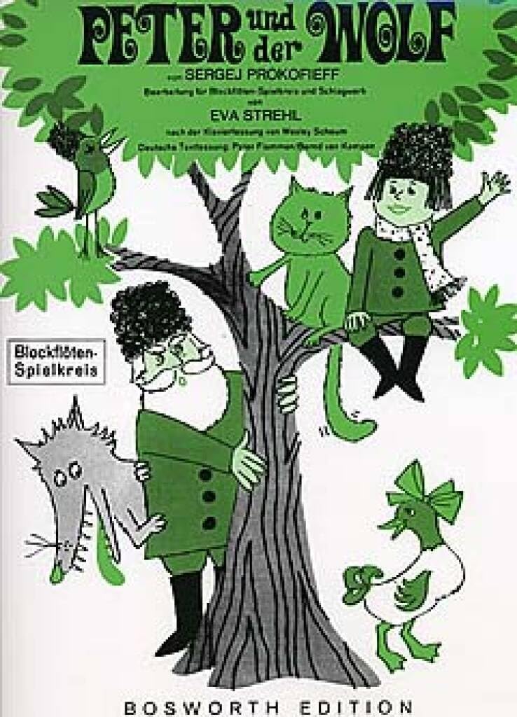 Peter Und Der Wolf -Für Blockflöten-Spielkreis und Schlagwerk-: Partitur für Blockflöte (Ensemble) Sheet Music