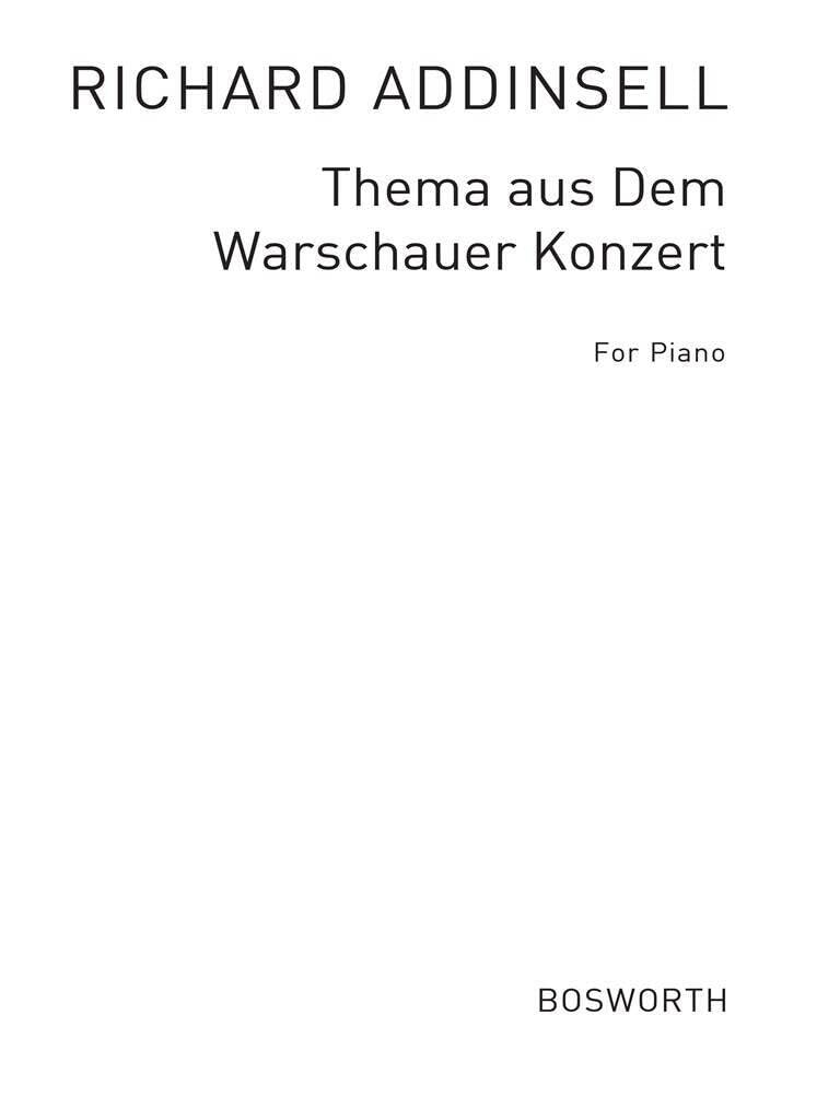 Richard addinsell: theme from warsaw concerto piano book