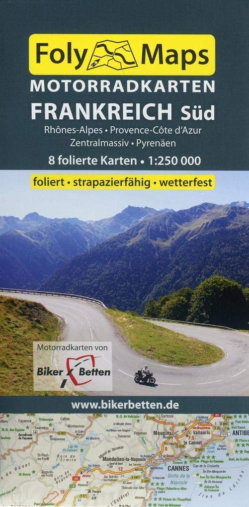 FolyMaps Motorradkarten Frankreich Süd 1:250 000 Leisure, Home & Garden