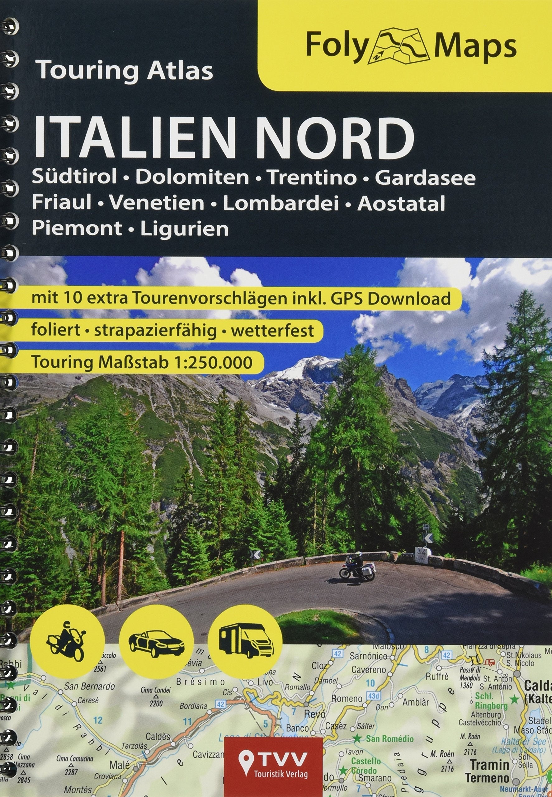 FolyMaps Touringatlas Italien Nord 1:250.000 Leisure, Home & Garden