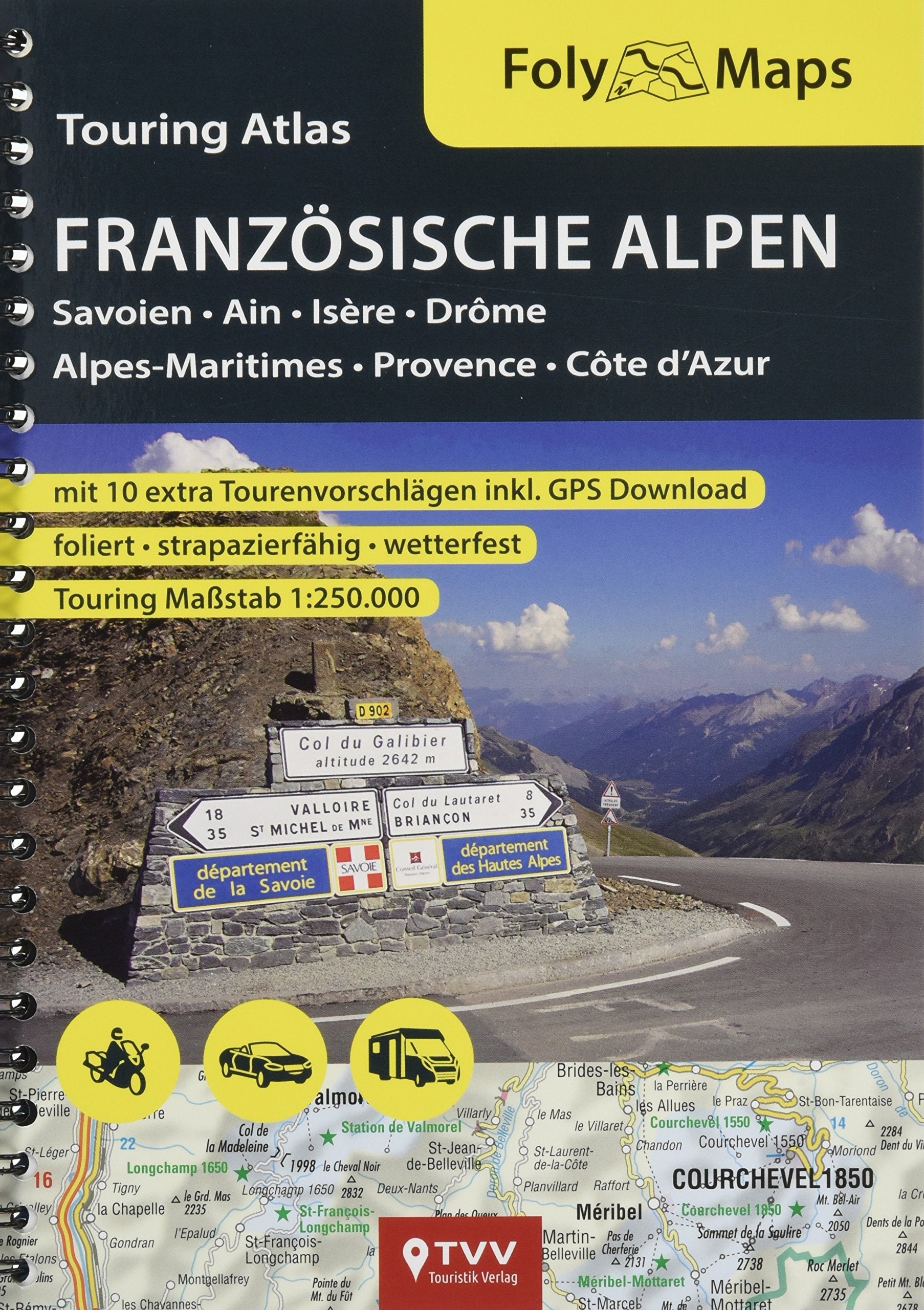 FolyMaps Touringatlas Französische Alpen 1:250.000 Leisure, Home & Garden