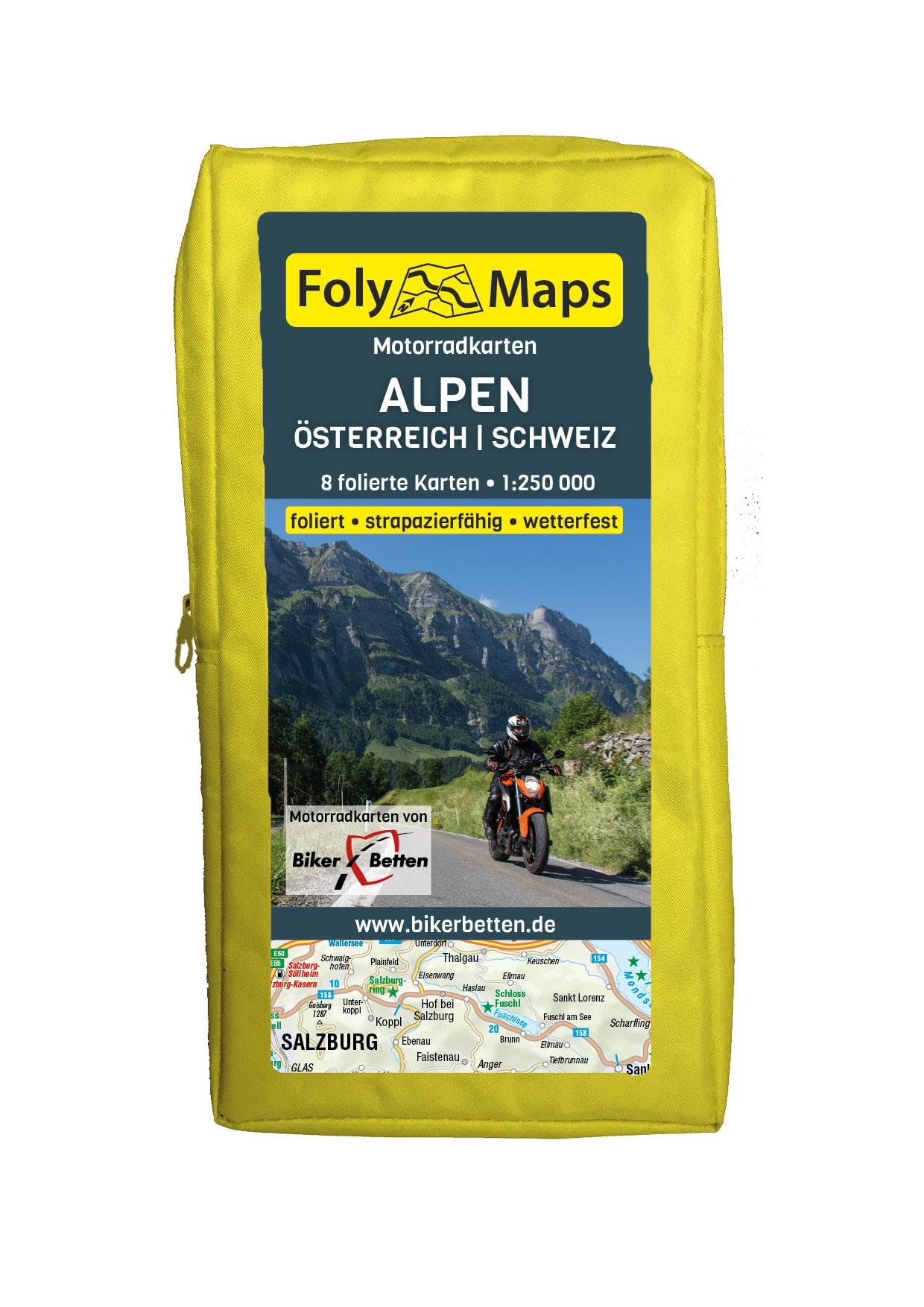 FolyMaps Motorradkarten Alpen Österreich Schweiz 1 : 250 000 Leisure, Home & Garden