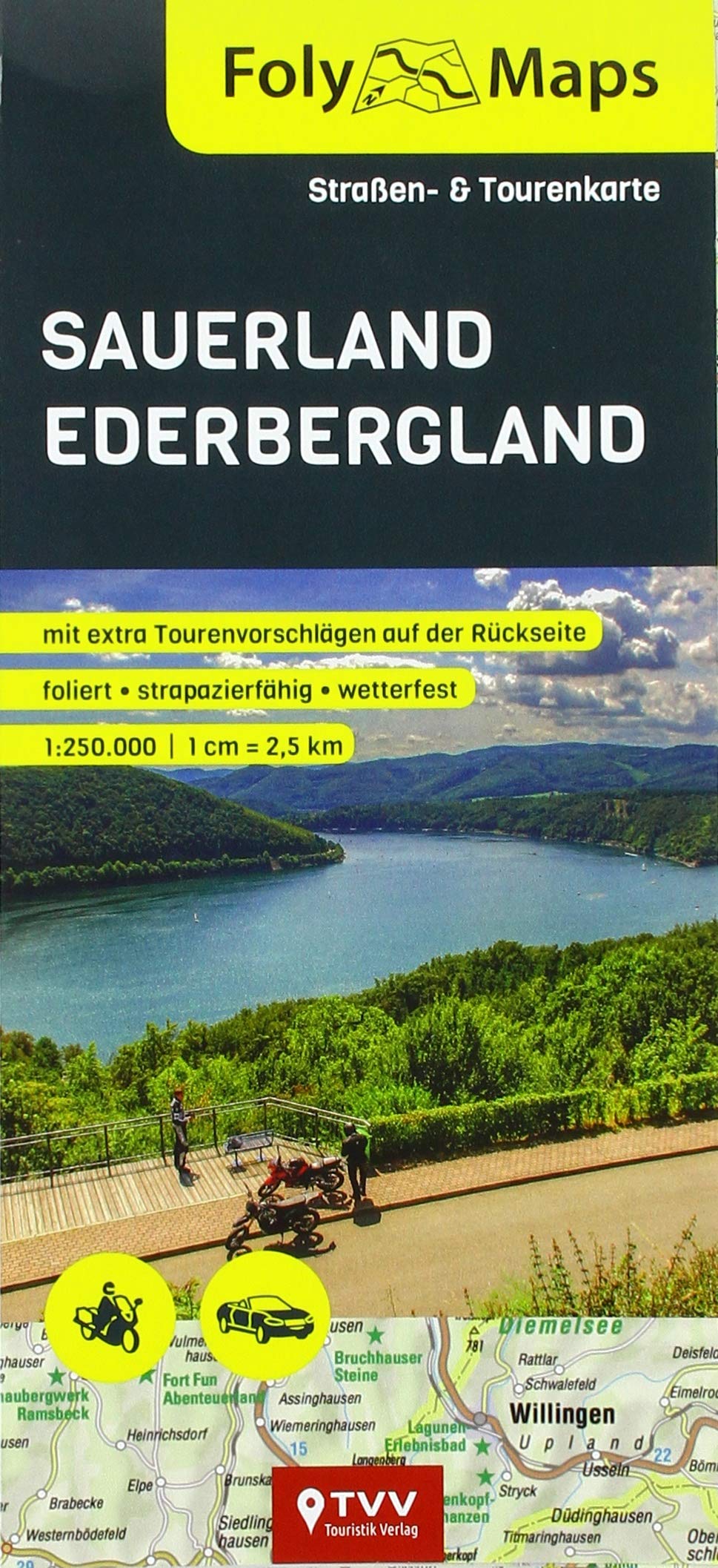 FolyMaps Sauerland Ederbergland 1:250 000: Straßen- und Tourenkarte Leisure, Home & Garden