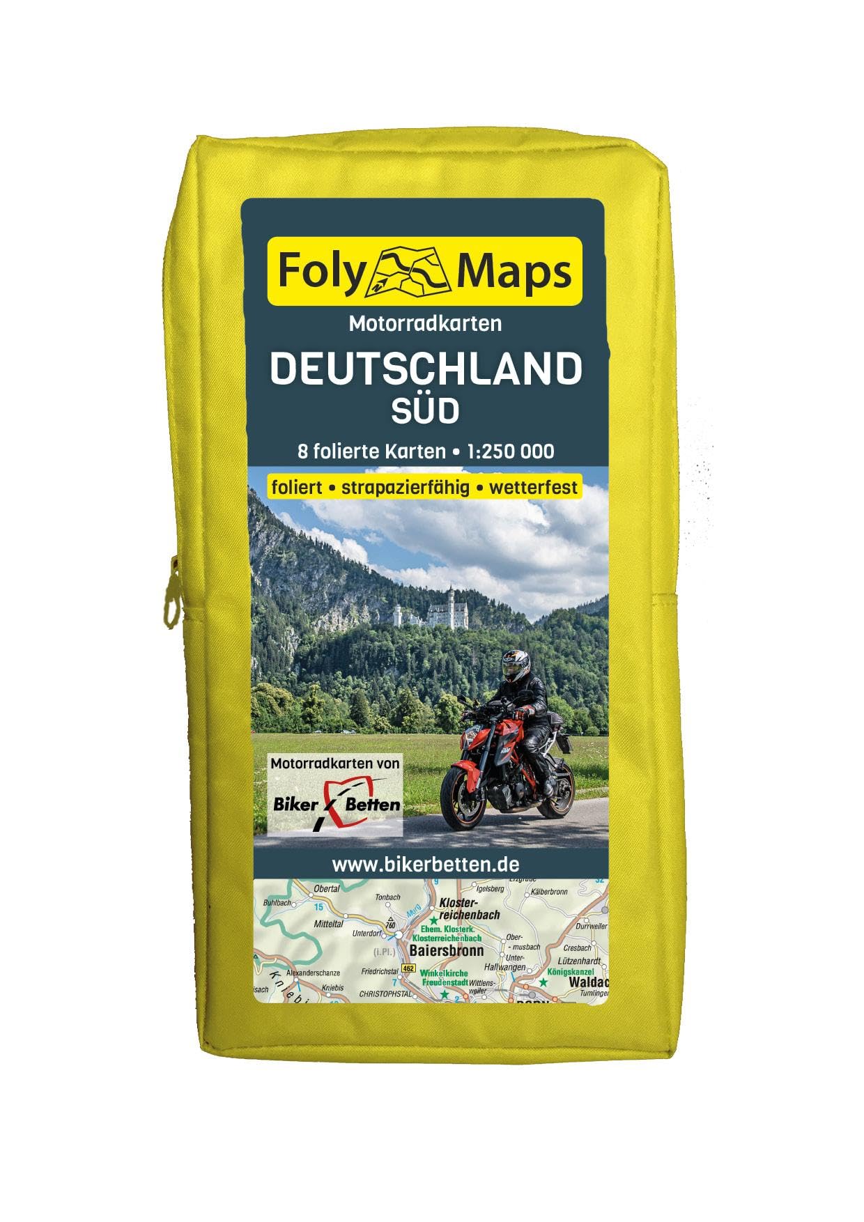 FolyMaps Motorradkarten Deutschland Süd 1 : 250 000 Leisure, Home & Garden