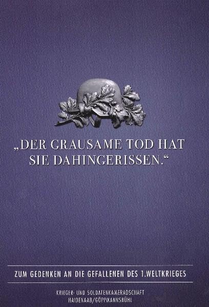 Der grausame Tod hat sie dahingerissen: Die Gefallenen des 1. Weltkrieges aus Haidenaab/Göppmannsbühl und Umgebung Politics & History