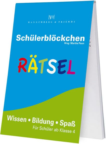 Schülerblöckchen Rätsel: Schüler Rätsel ab Klasse 4 Humour & Satire