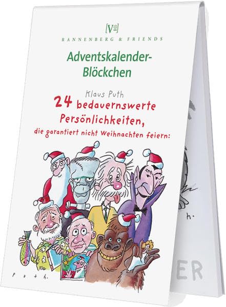 24 bedauernswerte Persönlichkeiten, die garantiert nicht Weihnachten feiern: Adventskalenderblöckchen (Spieleblöckchen) Humour & Satire