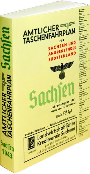 Amtlicher Taschenfahrplan für Sachsen und angrenzendes Sudetenland - Jahresfahrplan 1943 Hobbies & Crafts