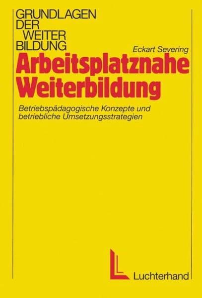 Arbeitsplatznahe Weiterbildung book