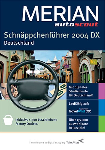 Schnäppchenführer 2004 DX Deutschland, 1 CD-ROMMit digitaler Straßenkarte für Deutschland. Inklusive 1300 beschriebene Factory Outlets. Über 172.000 auswählbare Reiseziele. Lauffähig auf Blaupunkt TravelPilot DX Music