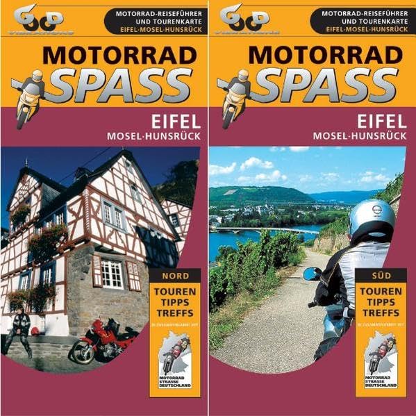 Eifel /Mosel /Hunsrück: Doppelblatt 1:240.000 (Motorradspass / Laminierte Landkarte mit Reiseführer der Region. Eingezeichnete Touren, Tipps, Treffs, und Übernachtungsmöglichkeiten) Leisure, Home & Garden