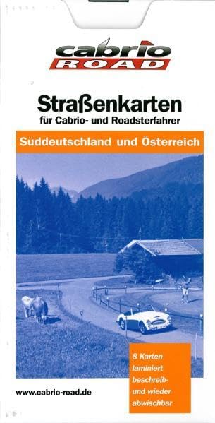 Cabrio Reisekarten Süddeutschland und Österreich 1 : 250 000: Laminiert. Beschreib- u. wieder abwischbar (Cabrio Reisekarten 1:250.000 / Jeweils 8 laminierte Landkarten) Leisure, Home & Garden
