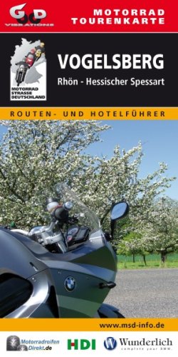 Motorrad Tourenkarte Vogelsberg: Rhön, Hessischer Spessart. Laminiert Maps & Plans