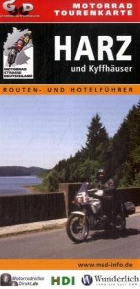 Motorrad Tourenkarte Harz und Kyffhäuser: Laminiert Maps & Plans