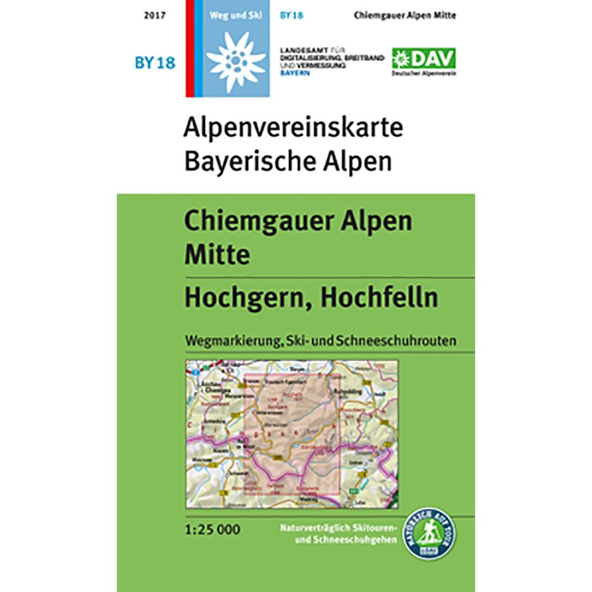 DAV Alpenvereinskarte Bayerische Alpen 18 Chiemgauer Alpen Mitte - Hochgern, Hochfelln 1 : 25 000 Leisure, Home & Garden