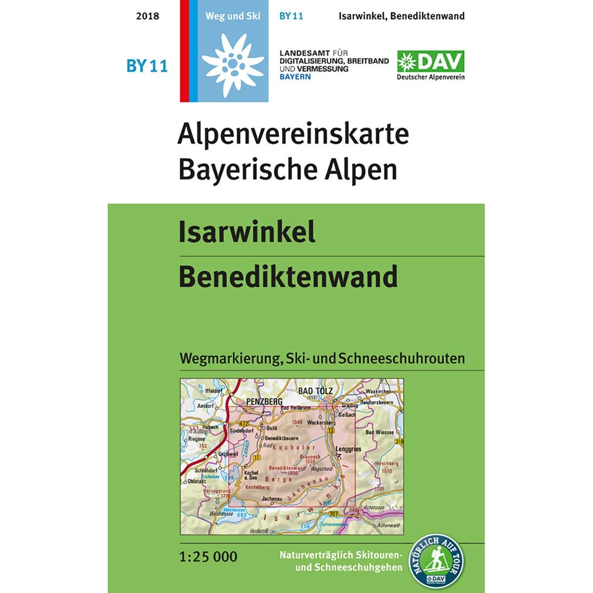 DAV Alpenvereinskarte Bayerische Alpen 11 Isarwinkel / Benediktenwand 1 : 25 000 Leisure, Home & Garden
