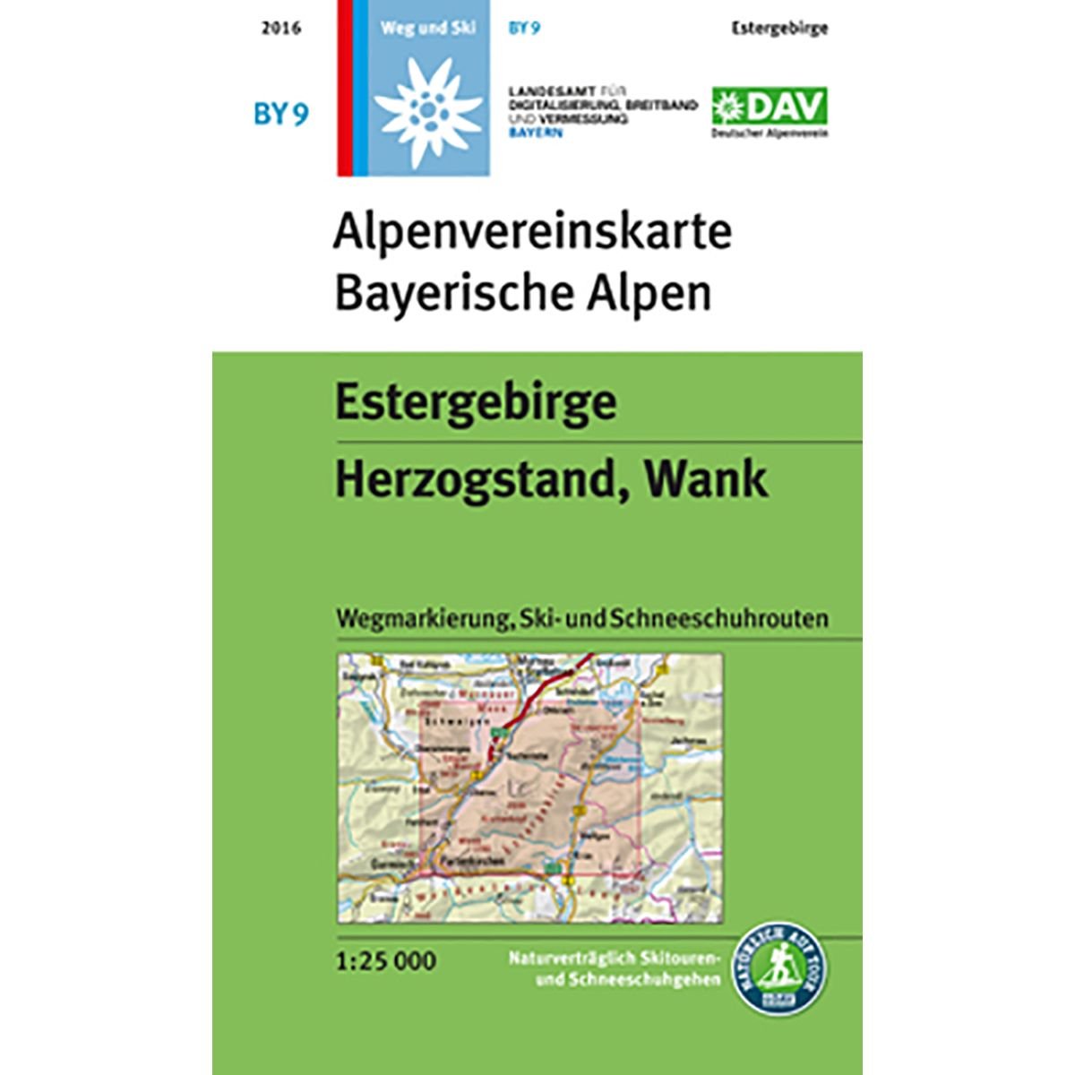 DAV Alpenvereinskarte Bayerische Alpen 09. Estergebirge, Herzogstand, Wank 1 : 25 000 Leisure, Home & Garden