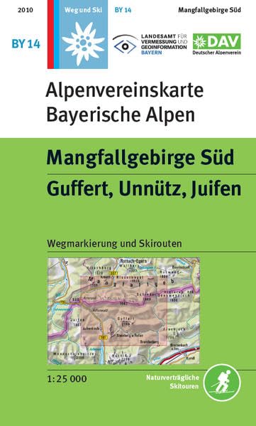 DAV Alpenvereinskarte Bayerische Alpen 14. Mangfallgebirge Süd, Guffert, Unnütz, Juifen 1 : 25 000 Leisure, Home & Garden