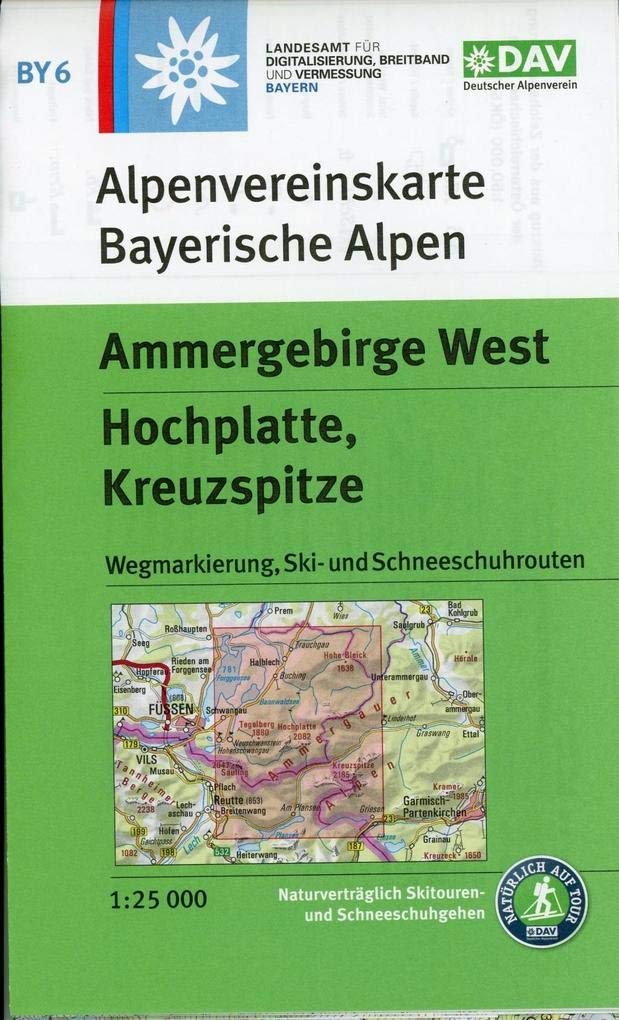 Ammergebirge West, Hochplatte, Kreuzspitz 1:25 000 book