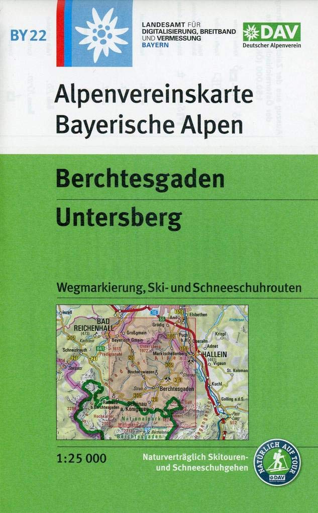 DAV Alpenvereinskarte Bayerische Alpen 22 Berchtesgaden - Untersberg 1:25 000 Leisure, Home & Garden