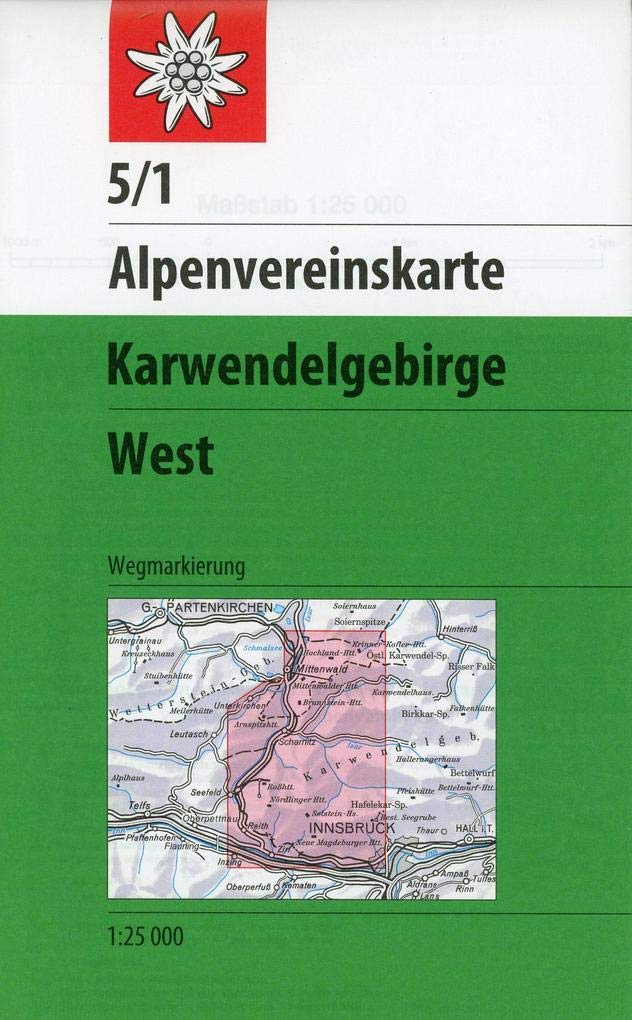 Karwendelgebirge, West: Topographische Karte 1:25.000 mit Wegmarkierungen (Alpenvereinskarten) Leisure, Home & Garden