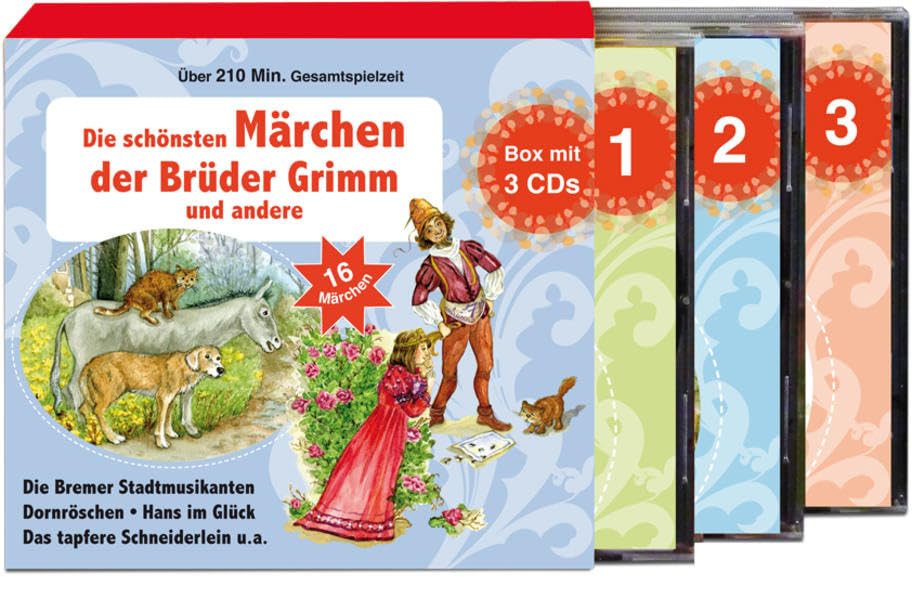 Die schönsten Märchen der Brüder Grimm und andere - 3 Einzel CDs in Schuberbox Children's books