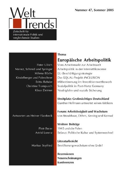 Europäische Arbeitspolitik (WeltTrends) Law