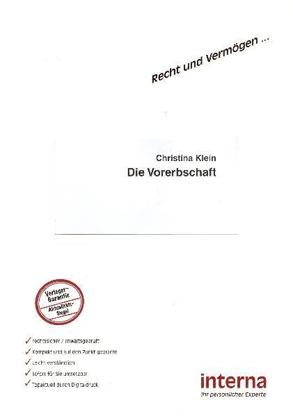 Die Vorerbschaft (Recht und Vermögen) Law