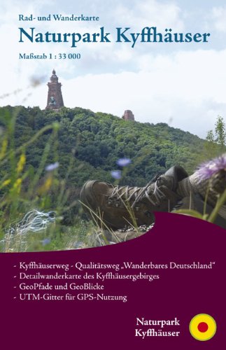 Naturpark Kyffhäuser 1 : 33 000: Rad- und Wanderkarte mit Detailwanderkarte des Kyffhäusergebirges 1:25 000 book